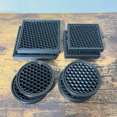 【アッシュ様専用】：受け皿 8個【円形】黒:80mm×2個 、マット黒:80mm×2個【四角形】85mm×2個、105mm×2個