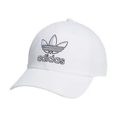 adidas Originals Men's Icon 2.0 Structured Precurve Snapback Cap, White/Black, One Size 
