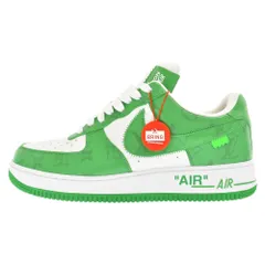 LOUIS VUITTON (ルイヴィトン) ×NIKE AIR FORCE 1 LOW×ナイキ エアフォース モノグラム レザー ローカット スニーカー グリーン/ホワイト 26.5cm/US8 1/2 MS0242のサムネイル