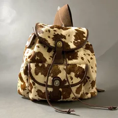 Df29 Felisi フェリージ ハラコレザー リュック バックパック ブラウン Leather ナップサック カバン イタリア製のサムネイル