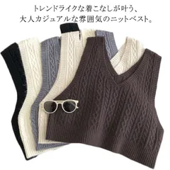 ニット ベスト レディース 春 秋 大きいサイズ プルオーバー ショート丈 vネック トップス ノースリーブ セーター チョッキ 無地 シンプル カジュアル 重ね着 レイヤード おしゃれ#leqqw1249