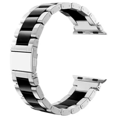 【新品】 [RELAX] 【リラックス】 アップルウォッチ バンド セラミックステンレスタイプ 替えベルト ESP0204002 (38-41mm, ブラック×シルバー) 1