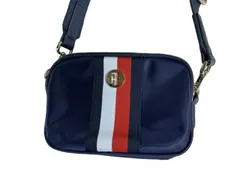 【中古】TOMMY HILFIGER トミー ヒルフィガー トリコロールライン　ショルダーバッグ ネイビー  44841148