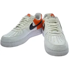 NIKE ナイキ AIR FORCE 1 LOW '07 ESS ORANGE PATENT/WHITE スニーカー DJ9942-103 ホワイト オレンジ 27.5cm