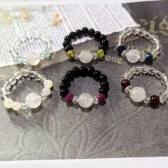 r78〜r83♡ブルーエンジェルラダーリング♡ブルーエンジェルラダー　ルビー　ペリドット　ガーネット　ローズクォーツオーラ　アパタイト　サファイア　水晶　水晶ボタンカット　天然石　パワーストーンリング　ハンドメイドリング　レディースアクセサリー　パワーストーン