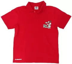 【中古】ポロシャツ・ワークシャツ 〇〇の主役は我々だ! 今日からチーノピザの仲間! チーノピザバイト制服風『絶望ポロシャツ』 レッド Sサイズ 「絶望スケイプ×ドン・キホーテ」