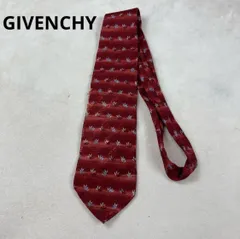 ジバンシー　GIVENCHY ネクタイ　ブランドロゴ　結婚式　二次会　パーティー　冠婚葬祭　フォーマル　赤