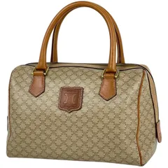 セリーヌ CELINE マカダム柄 ハンドバッグ ミニボストン ハンドバッグ コーティングキャンバス ベージュ レディース 【中古】
