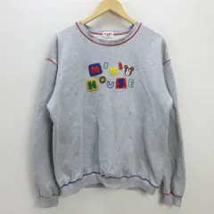 H■ミキハウス/MIKI HOUSE ロゴ刺繍 スウェットシャツ トレーナー【L】灰色/MENS■42【中古】