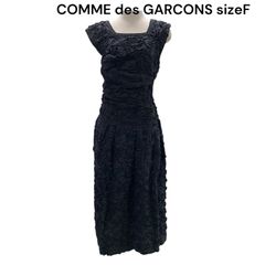 コムデギャルソン COMME des GARCONS ワンピース 袖なし ロング 黒 コットン サイズF レディース S5Q541