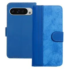 TEDTIKJT Google Pixel 9 Pro XL ケース 手帳型 グーグルピクセル 9Pro XL ケース 携帯カバー 全面保護 高級PUレザーとデニムの組み合わせデザイン pixel 9 pro xl 手帳型ケース カード収納ポケット 横置き 0