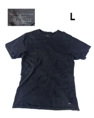 TOMMY HILFIGER　無地半袖Tシャツ　ネイビー　L　OR00128