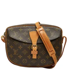 ルイ ヴィトン モノグラム ジュヌフィーユMM 斜め掛け ショルダーバッグ M51226 ブラウン PVC レザー レディース LOUIS VUITTON【1-0237627】