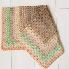 ひざかけ・ブランケット：ベビーブランケット・おくるみ《センターダイアゴナル：ミックス3》ハンドメイド