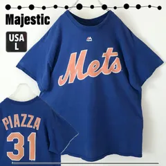 MLB Majestic マジェスティック★マイクピアザ no.31★ニューヨークメッツ NY Mets Tシャツ★USAメンズL  2404A024