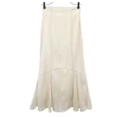 SNIDEL スナイデル ロング丈 レース マーメイドスカート 0 アイボリー系 レディース 古着
