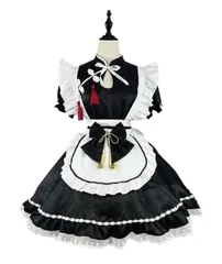 新品 [YZZYQQ] メイド服 セット ハロウィン コスプレ衣装 セクシー 可愛い ロリータ 小悪魔 メイド服 ロリータ コスプレ 半袖 蝶結ぶ パーティー イベント 演出服