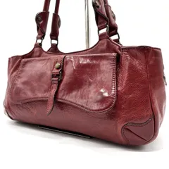 【良品】 Dakota ダコタ トートバッグ ハンドバッグ フラップ ゴールド金具 ロゴ型押し レザー レディース ボルドー 赤色