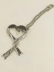 TASAKI/田崎真珠　ハートリボンモチーフ　シルバーカラー　チャーム　ビンテージ　中古品のサムネイル