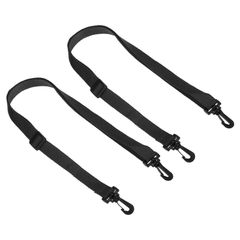 新品 [PATIKIL] 20 mm x 1.1 M 置換 ショルダーストラップ 2個 調節可能なスイベルクリップ フック バックル スライド クロスボディバッグベルト ウォーターボトルキャリアスリングバッグ用 ブラック