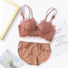 ブラジャーショーツセット　花柄チュールレース