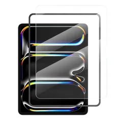iPad Pro 11 NIMASO ガイド枠付き ガラスフィルム iPad Pro 11 インチ 2024 用フィルム M4 強化 ガラス 指紋防止 保護フイルム アイパッド プロ 11対応 NTB24E1303