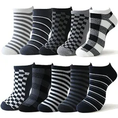 アソート_25.0-27.0 cm [box408 靴下 メンズ くるぶし 10足セット ショート ソックス モノトーンカラー (25-27cm)