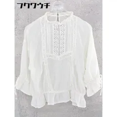 ◇ AS KNOW AS PINKY アズノゥアズピンキー 七分袖 ブラウス カットソー アイボリー レディース 【中古】 【1002801883607】