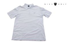 [Used] Nike Golf | Nike | Multi-stripe cotton short-sleeve polo shirt | Men's golf wear | XL