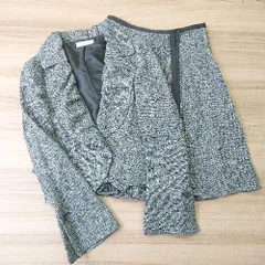 ◇ Petit Poudre プチプードル お呼ばれ フォーマル 膝丈 セットアップ上下 サイズM グレー系 レディース E  【1404240024250】