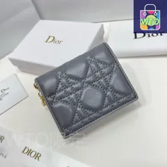 【今日特価】Dior ディオール ミニレディーディオールウォレット 羊皮革にトグルステッチクラシックデザイン