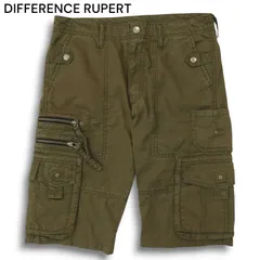 DIFFERENCE RUPERT ルパート 春夏 麻 リネン混★ ミリタリー カーゴ ハーフ ショート パンツ Sz.1 メンズのサムネイル