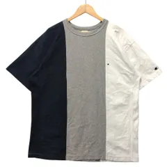 CHAMPION チャンピオン 品番 C8-T326 3 Tone Reverse Weave Tee 半袖Ｔシャツ ネイビー×グレー×ホワイト サイズL 正規品 / Z2150