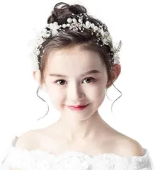 【在庫処分】FASELE 髪飾り 結婚式 カチューシャ ヘッドドレス 女の子 ヘアアクセサリー 花嫁 花冠 クラウン フラワー ヘアバンド パーティー パール ウェディング 発表会 入学式 卒業式 上品