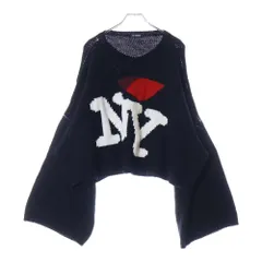 RAFSIMONS NYロゴ クロップドニット RAF SIMONS(ラフシモンズ) クロップドニット ブラック サイズ M