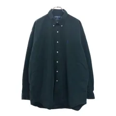 RALPH LAUREN ラルフローレン BLAKE ボタンダウン 長袖シャツ ブラック(メンズ XL)中古 古着 U4913