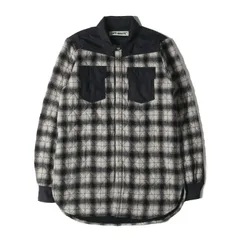 OFF-WHITE オフホワイト ジャケット サイズ:S チェック ウール キルティング シャツジャケット ブラック オフホワイト 黒白 アウター ブルゾン 上着【メンズ】のサムネイル