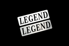 EE-911-2 LEGEND 銀黒 アクリル2層 ステッカー ホンダ レジェンド KC2 KB1 KB2 前期 後期 モデリスタ 2枚1セット