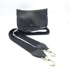【中古】FURLA レザーショルダーバッグ ブラック WB00397　フルラ[17]