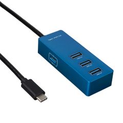 【新着商品】Digio2 Type-C USB3.1 4ポートハブ 15cm ブルー Z4088