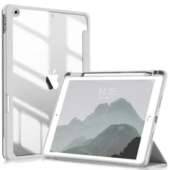 【特売】KenKe iPad 9世代 ケース 10.2 インチ 第9/8 /7世代 2021 2020 2019 iPad ケース 透明バックカバー ペン収納 三つ折スタンド オートスリープ機能 全面保護型 軽量 薄型 傷つけ防止 PU合成レザー TPU (モ