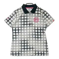 サイズ：L FILA GOLF フィラゴルフ  半袖ポロシャツ チェック柄 ホワイト系 [240101275737]# ゴルフウェア レディース ストスト