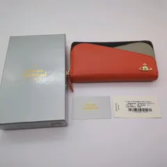 【新品未使用】Vivienne Westwood 長財布 オレンジ　ブラック　グレー