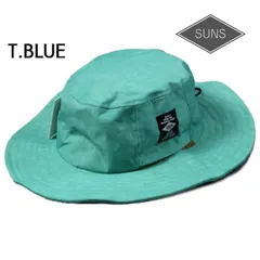 サファリハット メンズ 釣り 帽子 ハット レディース SUNS(サンズ) 撥水 NEK H-051 大きいサイズあり キッズ 子供 UVカット アドベンチャーハット 父の日 贈り物 プレゼント ユニセックス アウトドア T.BLUE(H_051)