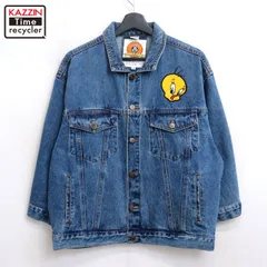 激レア90sトゥイーティー　レザージャケット　ビンテージ　古着　ルーニー　水色 2025年最新】looney tunes ジャケットの人気アイテム - メルカリ