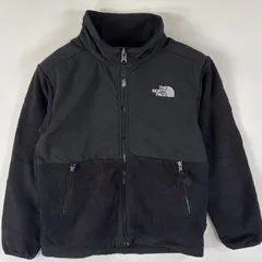 古着 ザ・ノースフェイス THE NORTH FACE デナリジャケット フリース フルジップ ワンポイントロゴ刺繍 M 10/12  ブラック ボーイズ