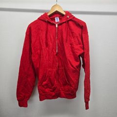 JERZEES ジャージーズ フルジップアップパーカー フーディー L 赤 ヴィンテージ メンズ レディース 古着 M-C-440