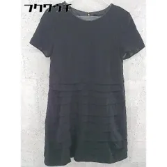 ◇ MARC BY MARC JACOBS マークバイマークジェイコブス ティアード 半袖 膝丈 ワンピース サイズ0 ブラック レディース 【中古】 【1002801769369】