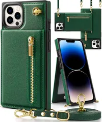 【在庫処分】YIHARA iphone 14 Pro ケース手帳型 iphone 14 Pro スマホ ケース 財布型 iPhone 14 Pro 適用 携帯ケース 肩掛け 首かけ 斜めがけ ショルダー アイフォン14 Proケース手帳型 背面 カード収納 ス