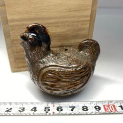 古代 飴釉蓋物 幅約9㎝ 東Y8-0526③タコヒカ - メルカリ